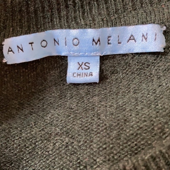 𝅺ANTONIO MELANI  100% cashmere “LESLEY” dark green sweater.XS - Picture 7 of 8